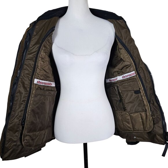 Tourmaster Trinity Series 2 Womens Motorcycle Jacket M Brown Zipout Liner Biker - Picture 8 of 16